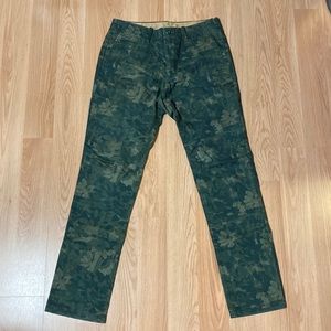 GAP Lived-in Slim Floral Green Chino Pant 30/32